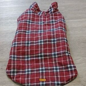 Kuoser Red Black Plaid Warm Dog Coat, Waterproof  Reversible Sz 3XL NWOT